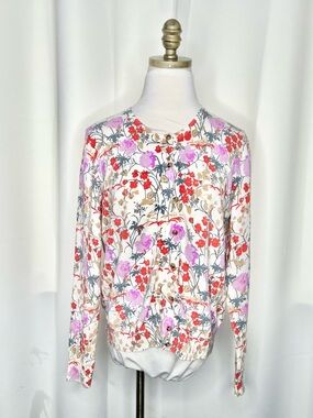 ANN TAYLOR 100% COTTON CARDIGAN 
SPRING 2022 COLLECTION LIGHTWEIGHT